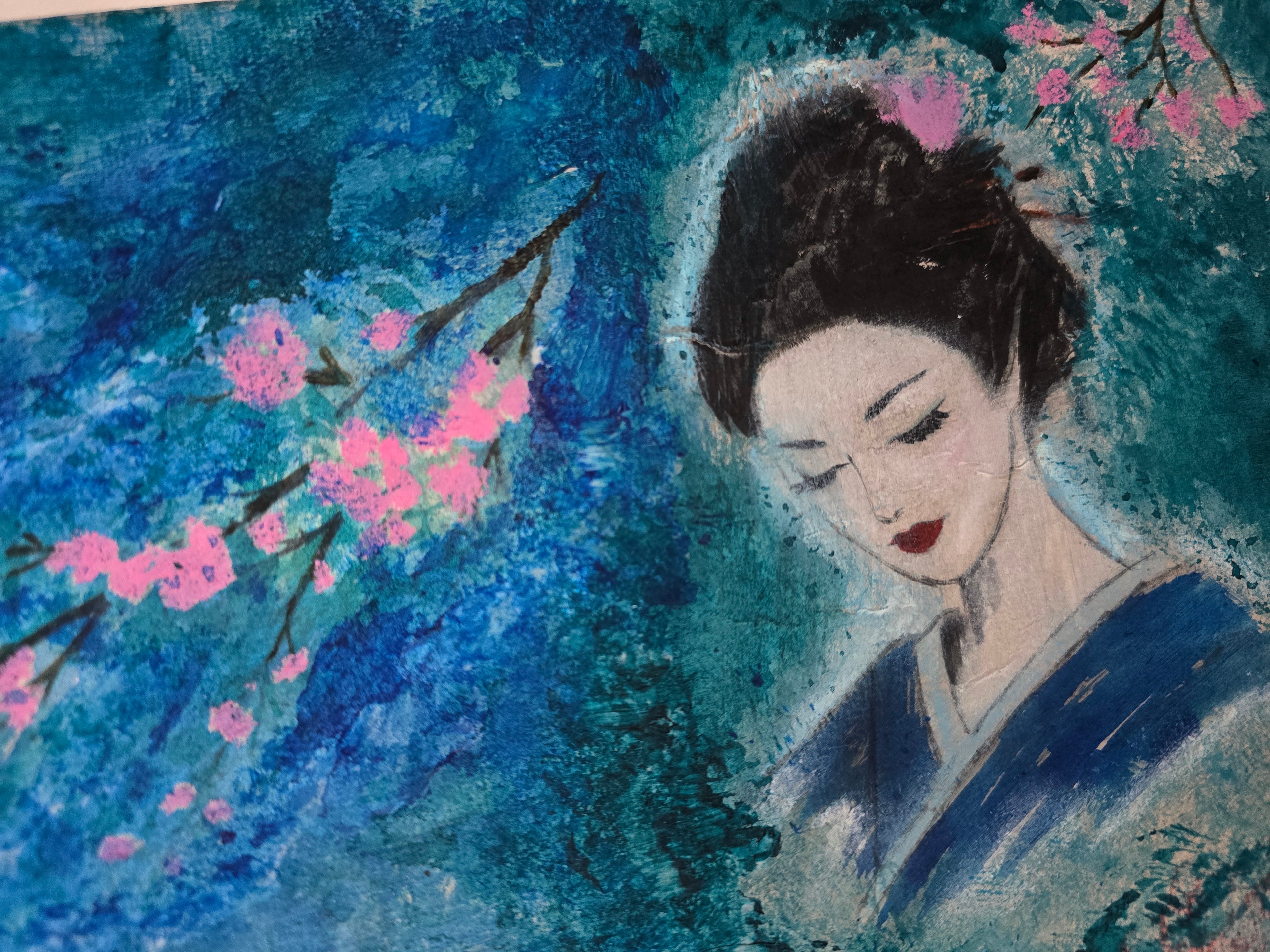 "Becoming Seen" original artwork on canvas 46x35cm