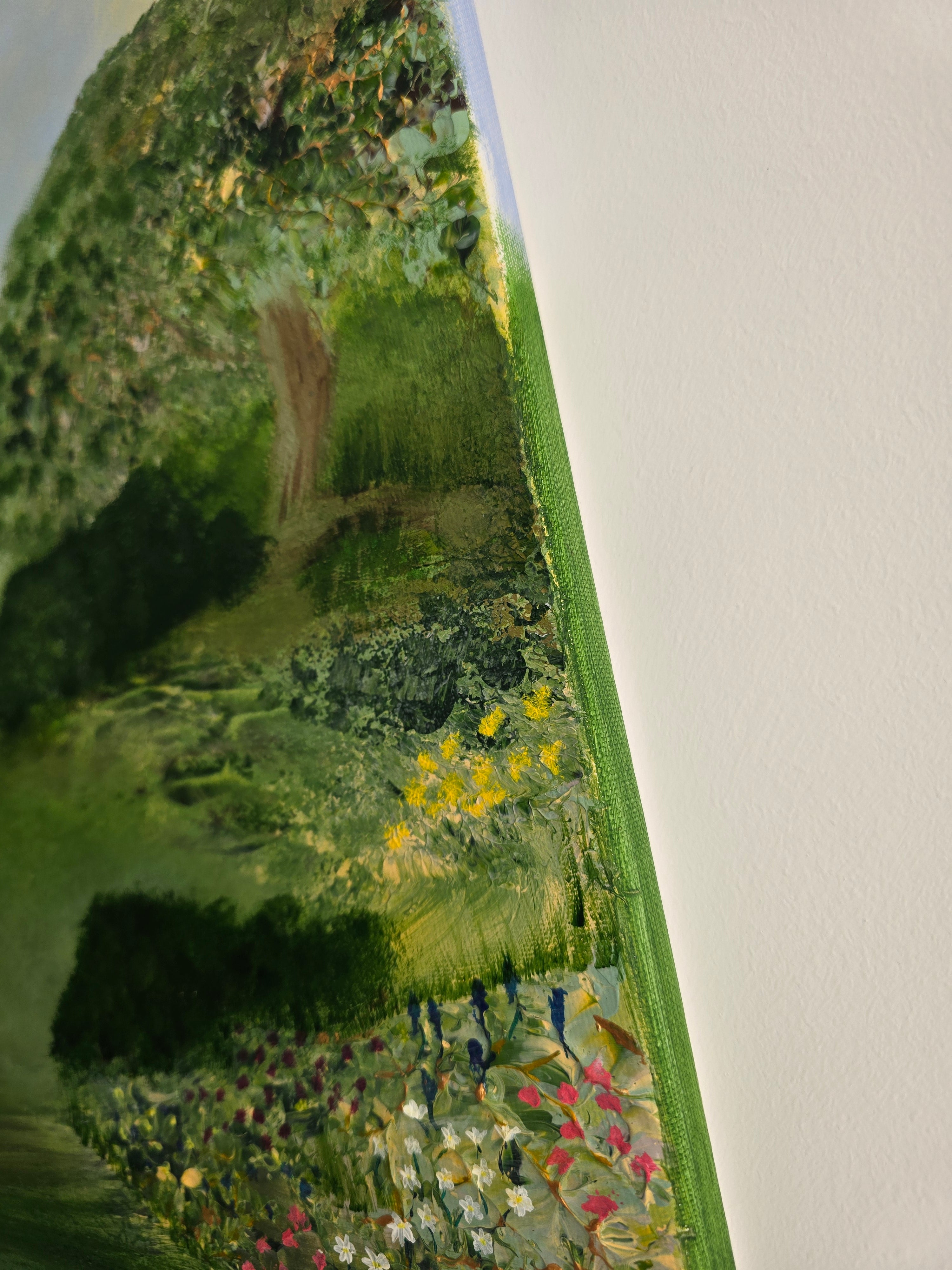 "Wildflowers and Wild Horses" Original artwork on canvas 50x50cm