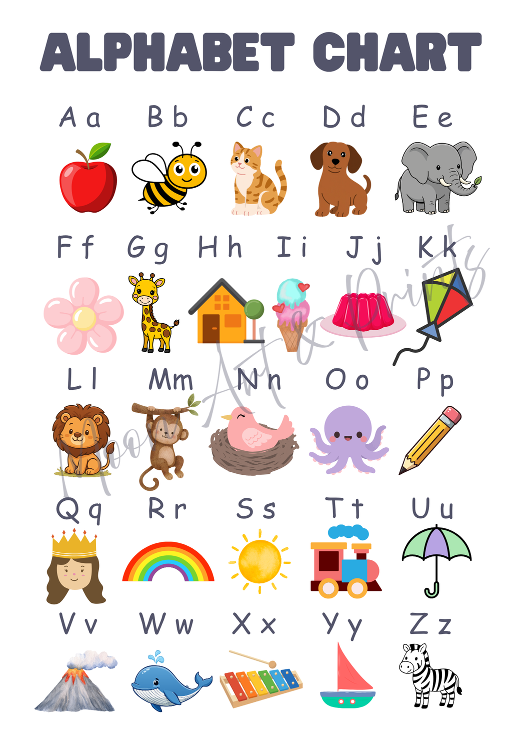 Children's Educational Poster Set – Alphabet, Numbers & Colours (3-Poster Bundle)