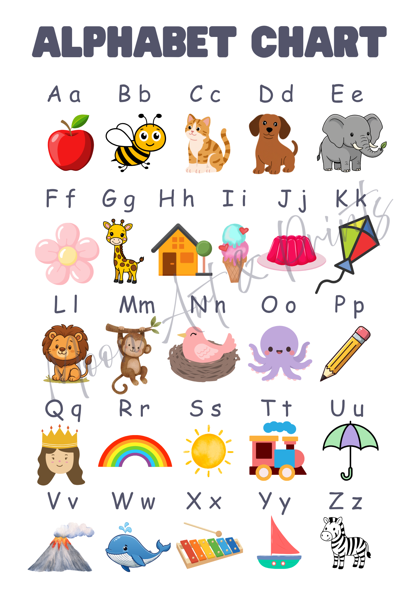 Children's Educational Poster Set – Alphabet, Numbers & Colours (3-Poster Bundle)