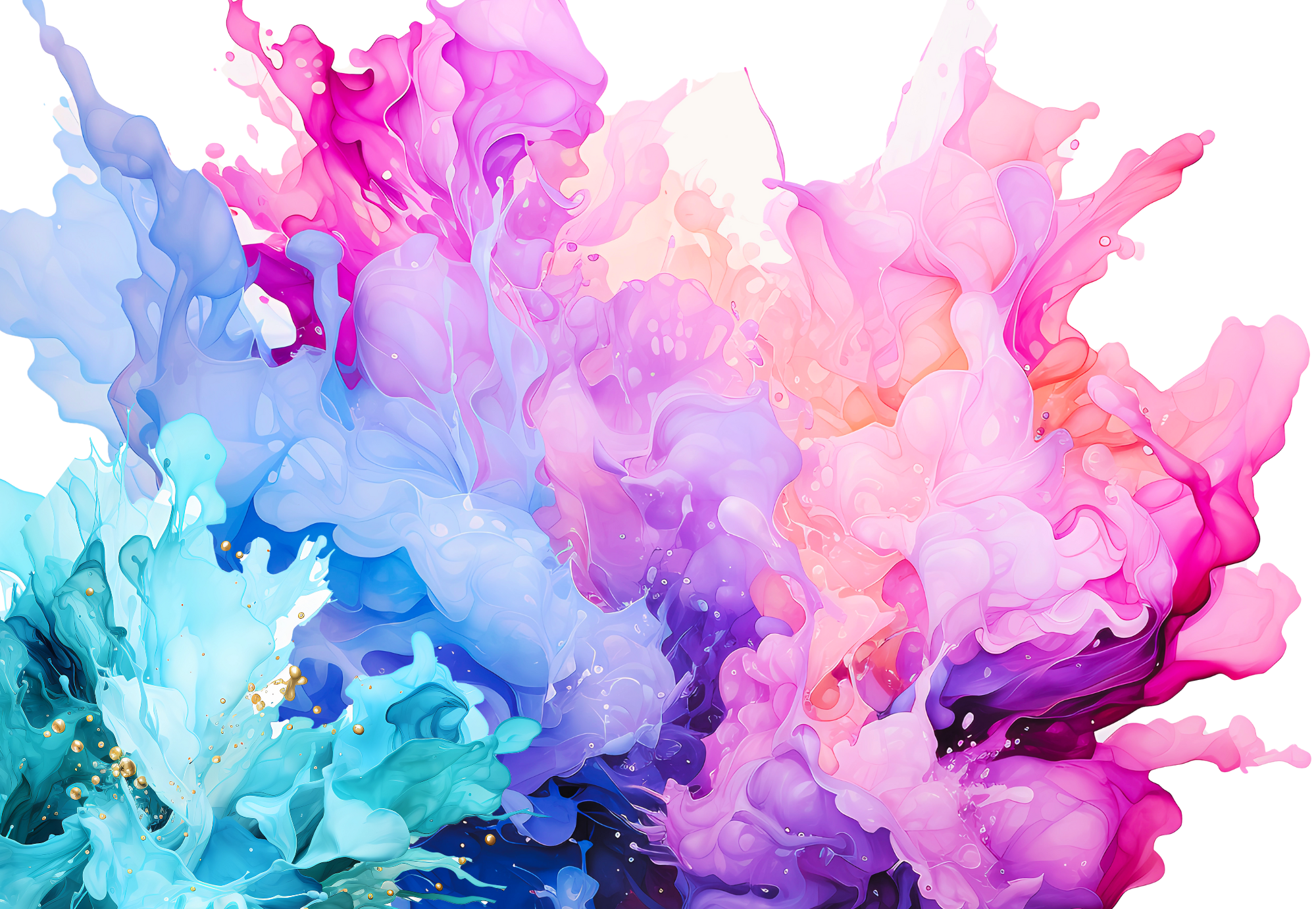 Abstract Colour Explosion Print - Vibrant Modern Wall Art