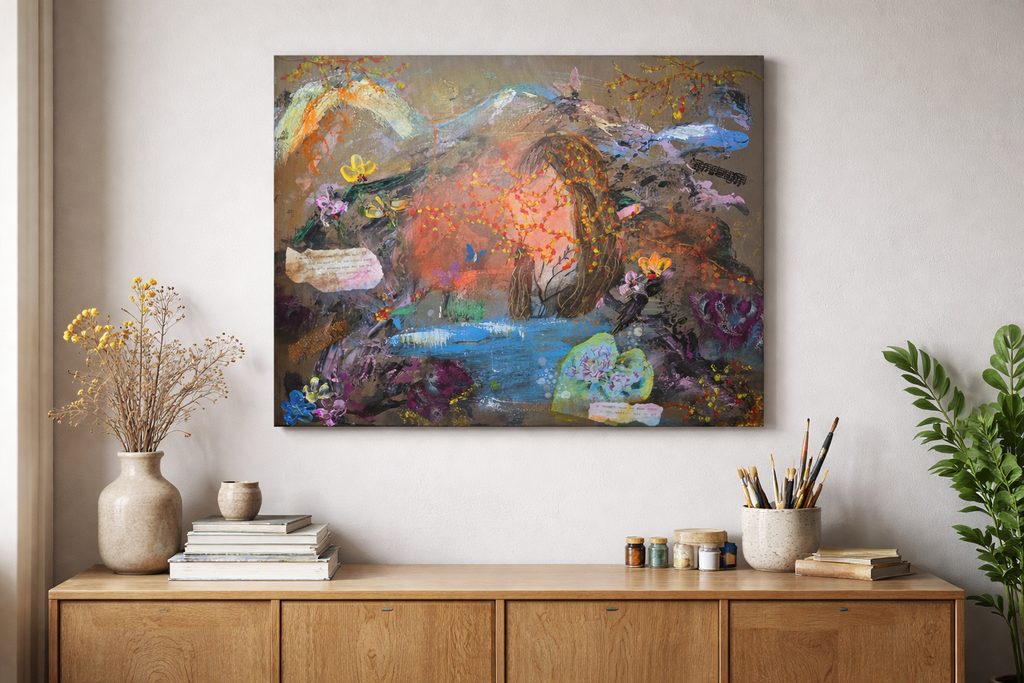 "I Am Still Here" Original artwork on canvas 80x60cm