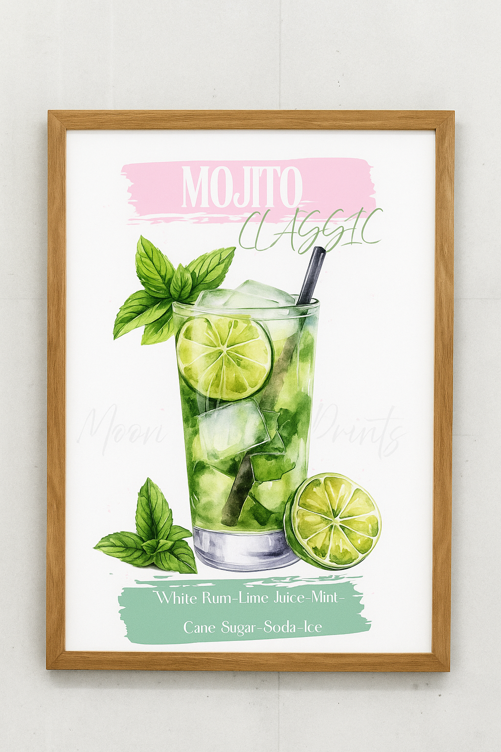 Modern cocktail wall art collection for kitchen and bar area